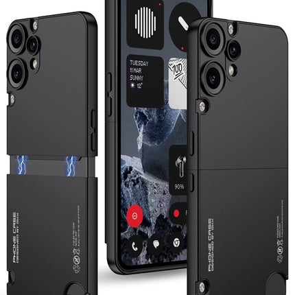 Kapa Double Dip Full 360 Protection Back Case Cover for CMF Phone 2 Pro (Black)