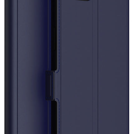 Kapa Noble Slim Magnetic Leather Flip Case Cover for Apple iPhone 16E | Card Holder Stand Flip Wallet Case (Blue)