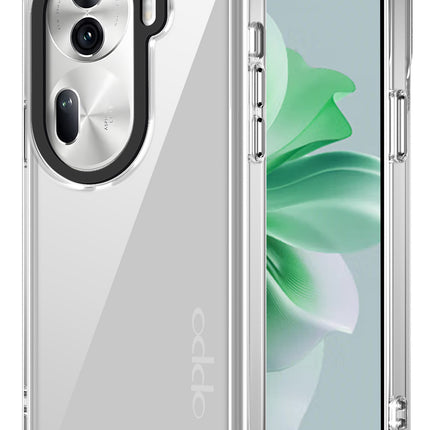 Kapa Warrior Acrylic Clear Back Cover For Oppo Reno 11 pro | Slim Shockproof [Military Grade Protection] Hybrid Bumper Case (Clear Sides)