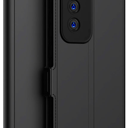 Kapa Noble Slim Magnetic Leather Flip Case Cover for Oppo Reno 12 (5G) | Card Holder Stand Flip Wallet Case (Black)