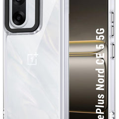 Kapa Warrior Acrylic Clear Back Cover For OnePlus Nord CE 5 | Slim Shockproof [Military Grade Protection] Hybrid Bumper Case (Clear Sides) - Mobizang