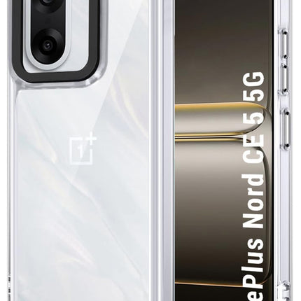 Kapa Warrior Acrylic Clear Back Cover For OnePlus Nord CE 5 | Slim Shockproof [Military Grade Protection] Hybrid Bumper Case (Clear Sides) - Mobizang