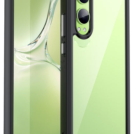 Kapa Unicorn Acrylic Clear Back Cover For OnePlus Nord CE 4 Lite | Slim Shockproof [Military Grade Protection] Hybrid Bumper Case (Black Sides)