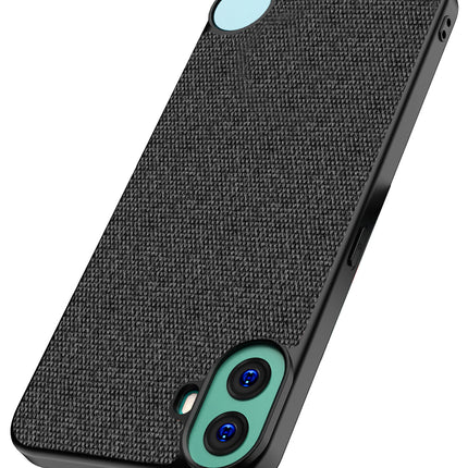Kapa Soft Full Fabric Protective Back Case Cover for Nothing CMF Phone 1 | Shockproof Slim Hard Anti Slip Back Case (Black)