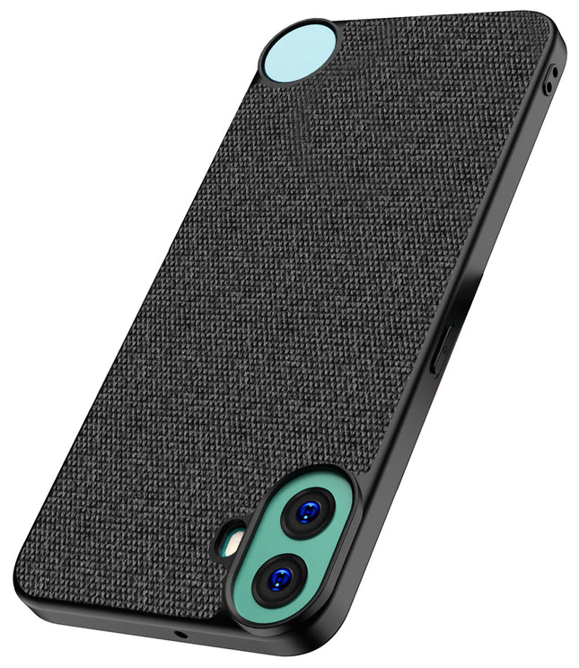 Kapa Soft Full Fabric Protective Back Case Cover for Nothing CMF Phone 1 | Shockproof Slim Hard Anti Slip Back Case (Black)