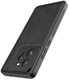 Kapa Tux Leather Back Cover for Realme GT 7 PRO | Slim Shockproof Camera Protection Bumper Case (Black) - Mobizang