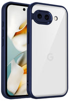 Kapa Hawkeye Clear Slim Tough Back Cover for Google Pixel 9A | Camera Lens Protector Anti Yellow Shockproof Clear Hybrid Case Cover (Blue)