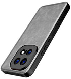Kapa Tux Leather Back Cover for IQOO 15 5G | Slim Shockproof Camera Protection Bumper Case (Grey)