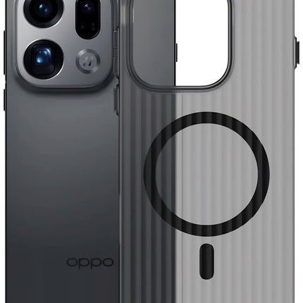 Kapa Wave Magnetic Frosted Grip Back Cover for Oppo Find X9 | [MagSafe Compatible] Wireless charging, Slim, Metal Buttons Matte Finish Back Case (Grey)