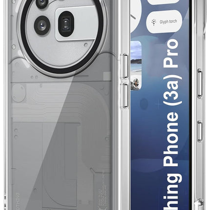 Kapa Warrior Acrylic Clear Back Cover For Nothing Phone 3A Pro | Slim Shockproof [Military Grade Protection] Hybrid Bumper Case (Clear Sides)