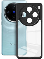 Kapa Hawkeye Clear Back Cover for Vivo X100 Pro (5G) | Camera Lens Protector Shockproof Slim Clear Case Cover (Black Sides)