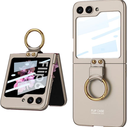 Kapa Ultra Thin PC Ring Back Case for Samsung Galaxy Flip6 / Z Flip 6 | Shockproof Slim Hard Protective Cover (Titanium)