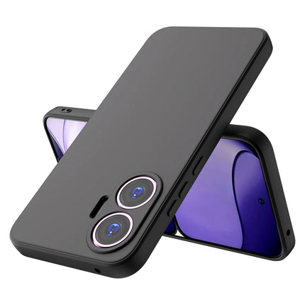 Kapa Matte Protective Lens Flexible Back Cover for Poco F7 5G | Slim Silicone with Soft Lining Shockproof Full Body Bumper Case (Black)
