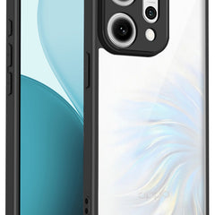 Kapa Hawkeye Clear Slim Tough Back Cover for Oppo Reno 14 5G | Camera Lens Protector Anti Yellow Shockproof Clear Hybrid Case Cover (Black) - Mobizang