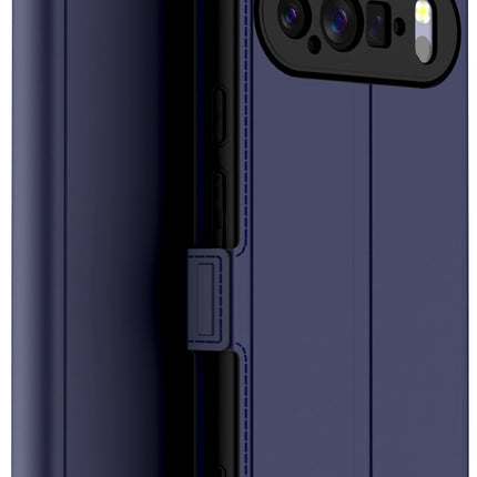 Kapa Noble Slim Magnetic Leather Flip Case Cover for Google Pixel 10 Pro | Card Holder Stand Flip Wallet Case (Blue)