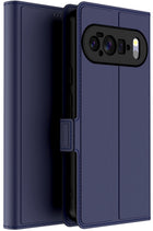 Kapa Noble Slim Magnetic Leather Flip Case Cover for Google Pixel 10 Pro | Card Holder Stand Flip Wallet Case (Blue)