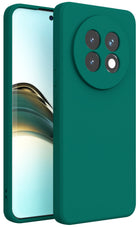 Kapa Matte Protective Lens Flexible Back Cover for Realme 13 PRO / 13 PRO PLUS | Slim Silicone with Soft Lining Shockproof Full Body Bumper Case (Green)
