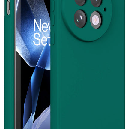 Kapa Matte Protective Lens Flexible Back Cover for OnePlus 13 | Slim Silicone with Soft Lining Shockproof Full Body Bumper Case (Green)