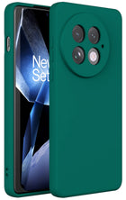 Kapa Matte Protective Lens Flexible Back Cover for OnePlus 13 | Slim Silicone with Soft Lining Shockproof Full Body Bumper Case (Green)