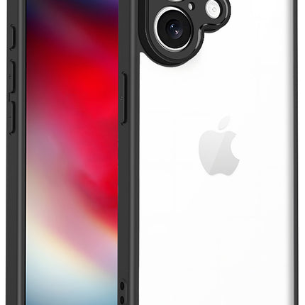 Kapa Hawkeye Clear Slim Tough Back Cover for Apple iPhone 17 | Camera Lens Protector Anti Yellow Shockproof Clear Hybrid Case Cover (Black)