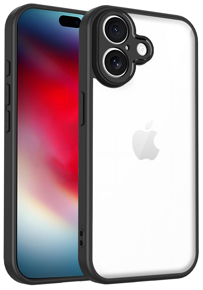 Kapa Hawkeye Clear Slim Tough Back Cover for Apple iPhone 17 | Camera Lens Protector Anti Yellow Shockproof Clear Hybrid Case Cover (Black)