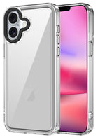 Kapa Warrior Acrylic Clear Back Cover For Apple iPhone 16 Plus | Slim Shockproof [Military Grade Protection] Hybrid Bumper Case (Clear Sides)