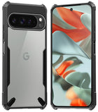 Kapa Bull Clear Back Cover for Google Pixel 9 PRO XL | [Military Grade Protection] Shock Proof Slim Hybrid Bumper Case (Black)