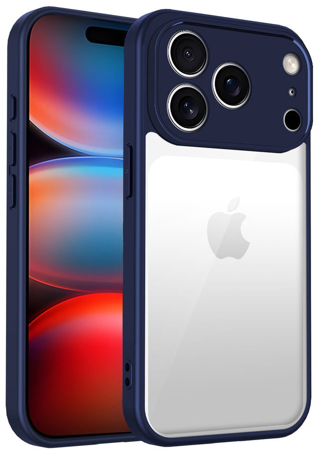 Kapa Hawkeye Clear Slim Tough Back Cover for Apple iPhone 17 Pro | Camera Lens Protector Anti Yellow Shockproof Clear Hybrid Case Cover (Blue)
