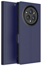 Kapa Noble Slim Magnetic Leather Flip Case Cover for Realme 14 Pro+ (Plus) 5G | Card Holder Stand Flip Wallet Case (Blue)