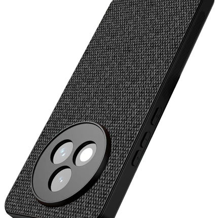 Kapa Soft Full Fabric Protective Back Case Cover for Realme P3 PRO 5G | Shockproof Slim Hard Anti Slip Back Case (Black)