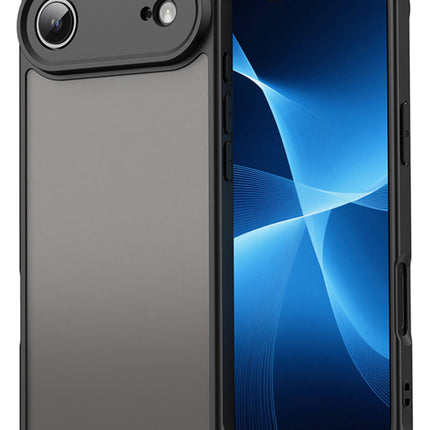 Kapa Shield Frosted Acrylic Back Cover for Apple iPhone 17 Air| Hard Slim Inbuilt Camera Lens Cover Protection Shock Proof Case (Black Sides)