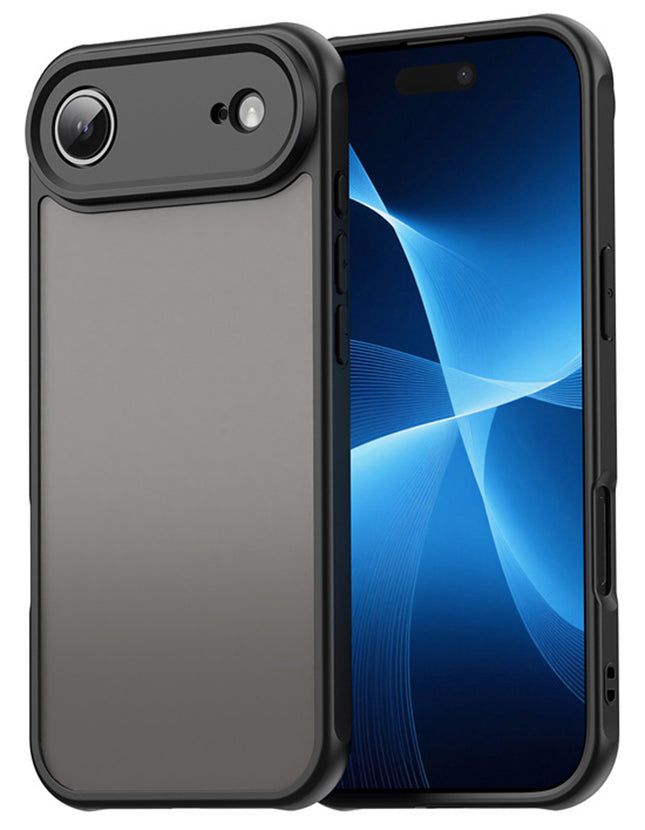 Kapa Shield Frosted Acrylic Back Cover for Apple iPhone 17 Air| Hard Slim Inbuilt Camera Lens Cover Protection Shock Proof Case (Black Sides)