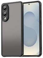 Kapa Shield Frosted Acrylic Back Cover for Samsung Galaxy S25 Edge| Hard Slim Inbuilt Camera Lens Cover Protection Shock Proof Bumper Case (Black)