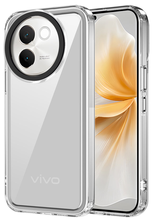 Kapa Warrior Acrylic Clear Back Cover For Vivo V30E (5G) | Slim Shockproof [Military Grade Protection] Hybrid Bumper Case (Clear Sides)