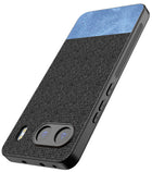 Kapa Soft Fabric & Leather Hybrid Protective Back Cover for OnePlus Nord 4 | Shockproof Slim Hard Anti Slip Back Case (Black,Blue)