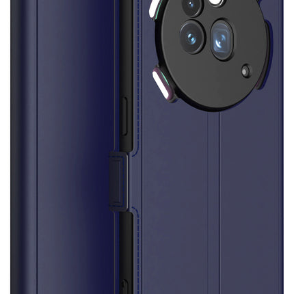 Kapa Noble Slim Magnetic Leather Flip Case Cover for Nothing Phone 3A Pro | Card Holder Stand Flip Wallet Case (Blue) - Mobizang