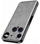 Kapa Tux Leather Back Cover for Nothing Phone 3 5G | Slim Shockproof Camera Protection Bumper Case (Grey) - Mobizang