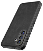 Kapa Tux Leather Back Cover for Samsung Galaxy A16 | Slim Shockproof Camera Protection Bumper Case (Black)