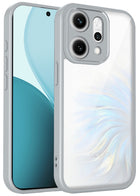 Kapa Hawkeye Clear Slim Tough Back Cover for Oppo Reno 14 Pro 5G | Camera Lens Protector Anti Yellow Shockproof Clear Hybrid Case Cover (Grey) - Mobizang