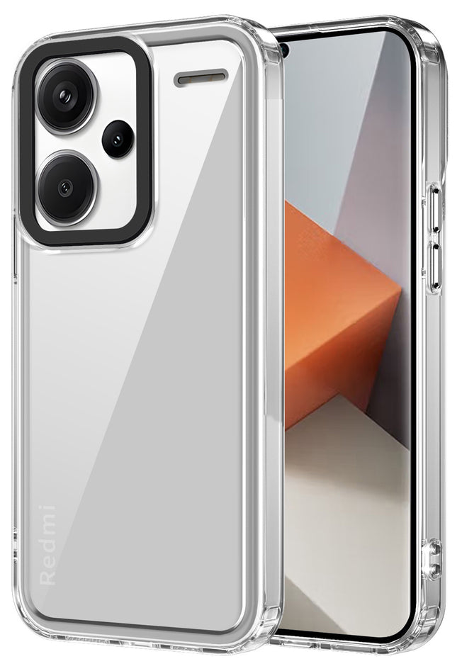 Kapa Warrior Acrylic Clear Back Cover For Redmi Note 13 PRO PLUS | Slim Shockproof [Military Grade Protection] Hybrid Bumper Case (Clear Sides) - Mobizang