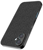 Kapa Soft Full Fabric Protective Back Case Cover for Apple iPhone 16 | Shockproof Slim Hard Anti Slip Back Case (Black) - Mobizang