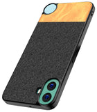 Kapa Soft Fabric & Leather Hybrid Protective Back Cover for Nothing CMF Phone 1 | Shockproof Slim Hard Anti Slip Back Case (Black,Brown) - Mobizang