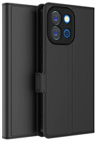 Kapa Noble Slim Magnetic Leather Flip Case Cover for OnePlus 13S | Card Holder Stand Flip Wallet Case (Black) - Mobizang