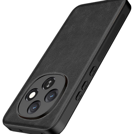 Kapa Tux Leather Back Cover for Oppo F31 Pro 5G | Slim Shockproof Camera Protection Bumper Case (Black)