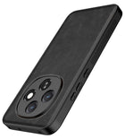 Kapa Tux Leather Back Cover for Oppo F31 Pro 5G | Slim Shockproof Camera Protection Bumper Case (Black)