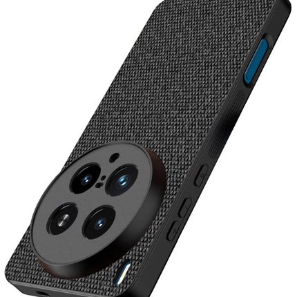 Kapa Soft Full Fabric Protective Back Case Cover for Vivo X200 Ultra | Shockproof Slim Hard Anti Slip Back Case (Black)
