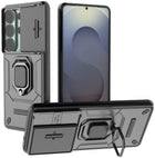 Kapa Armor Slider Back Cover for Samsung Galaxy S26 Ultra | Inbuilt Ring + Camera Slider Shockproof Lens Protection Bumper Back Case (Black)
