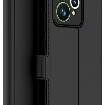 Kapa Noble Slim Magnetic Leather Flip Case Cover for Realme 15 5G | Card Holder Stand Flip Wallet Case (Black)