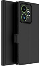 Kapa Noble Slim Magnetic Leather Flip Case Cover for Realme 15 5G | Card Holder Stand Flip Wallet Case (Black)