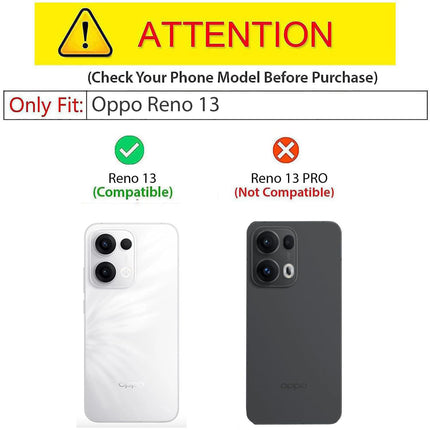 Kapa Tank Back Cover for Oppo Reno 13 5G | Inbuilt Ring + Slider Shockproof Lens Protection Bumper Back Case (Black) - Mobizang